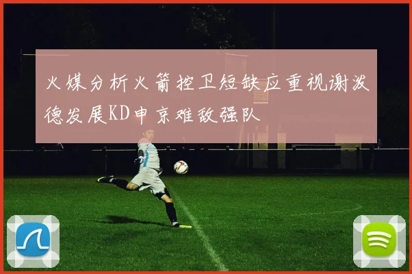 火媒分析火箭控卫短缺应重视谢泼德发展KD申京难敌强队
